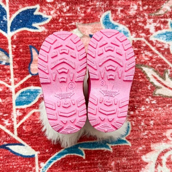 Toddler Pink Floral, Waterproof Winter Boots, 70HappyGW17 - Picture 6 of 8